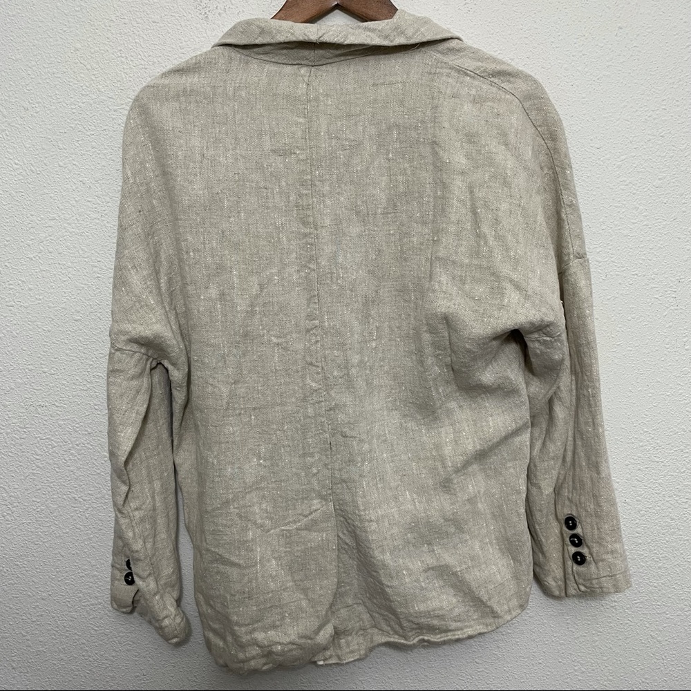 Zara Over Sized Linen Blazer Style Jacket XS - Picture 5 of 5